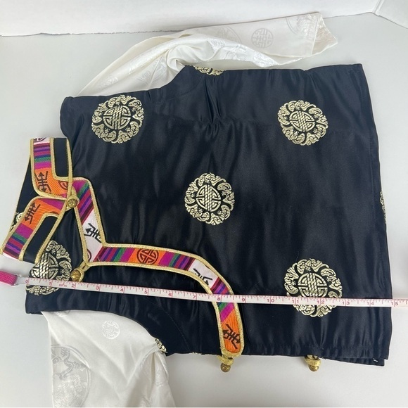 🩷 Kids, Tibetan traditional brocade top, Losar - black/white. Size: 1. - Picture 8 of 9